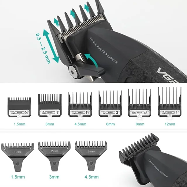 ماشین اصلاح موی سر و صورت شارژی وی جی ار مدل V-640 S2 با موتور 9000 دور در دقیقه، تیغه است 102766324
